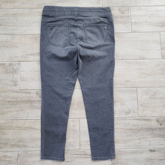 Democracy Pull On Jeans Women's Faded Grey Ab Solutions Shaping Waist 14 - Picture 2 of 9